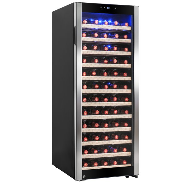 AKDY 80 Bottles Freestanding Single Zone Compressor Within Wine Cooler