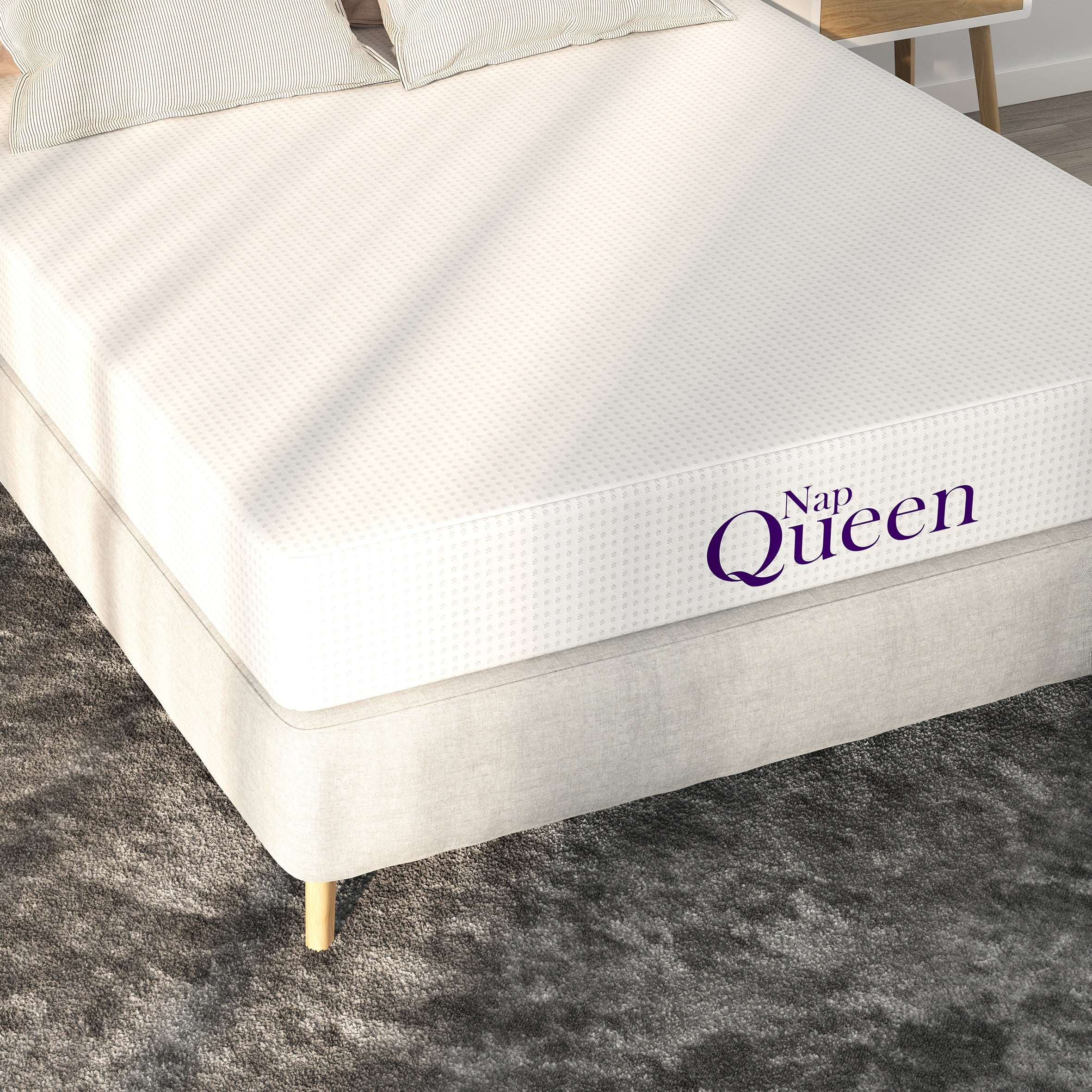 NapQueen Full Mattress, 12 Inch Charcoal Memory Foam, CertiPUR-US Certified, Breathable Soft Fabric Cover
