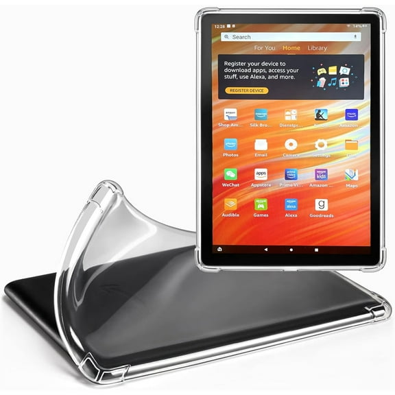 Dteck Clear Case for Amazon Fire HD 10 Tablet (2023 Release) Thin Slim Lightweight Scratch Proof Silicone Rubber TPU Back Cover, Only Compatible with 13th Generation, Transparent
