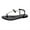 Black, variant on Itsun Sandals Women,Women's Flip Flops Flat Thong Beach Elastic Sandals White