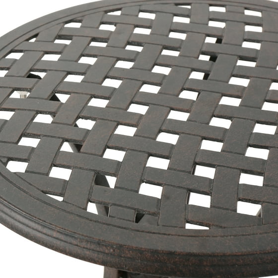 Louis Outdoor 19 Cast Aluminum Side Table Bronze Finish Com