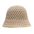 thumbnail image 2 of rygai Outdoor Hat Woven Foldable All Match Soft Breathable Daily Wear Polyester Big Brim Sunscreen Hat Summer Accessories,Khaki, 2 of 8