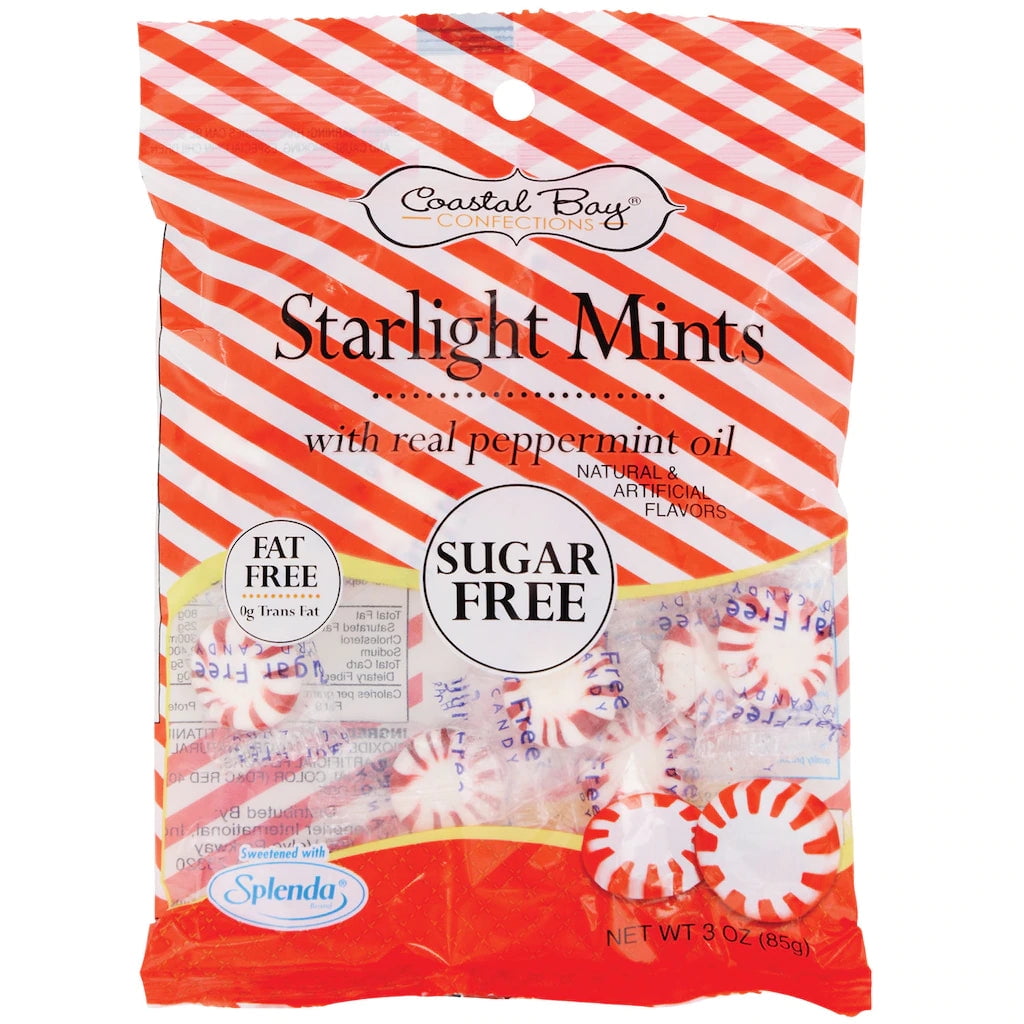 3 bags Coastal Bay Confections SugarFree Starlight Mint Hard Candy, 3