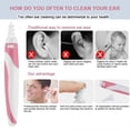 thumbnail image 5 of Ear Wax Remover, Q Grips Ear Wax Remover Rotating Ear Cleaner, 360 Degree Spiral Ear Spoon With 16 Washable Tips Safe And Soft Suitable For Children And Adults-Rosa, 5 of 5