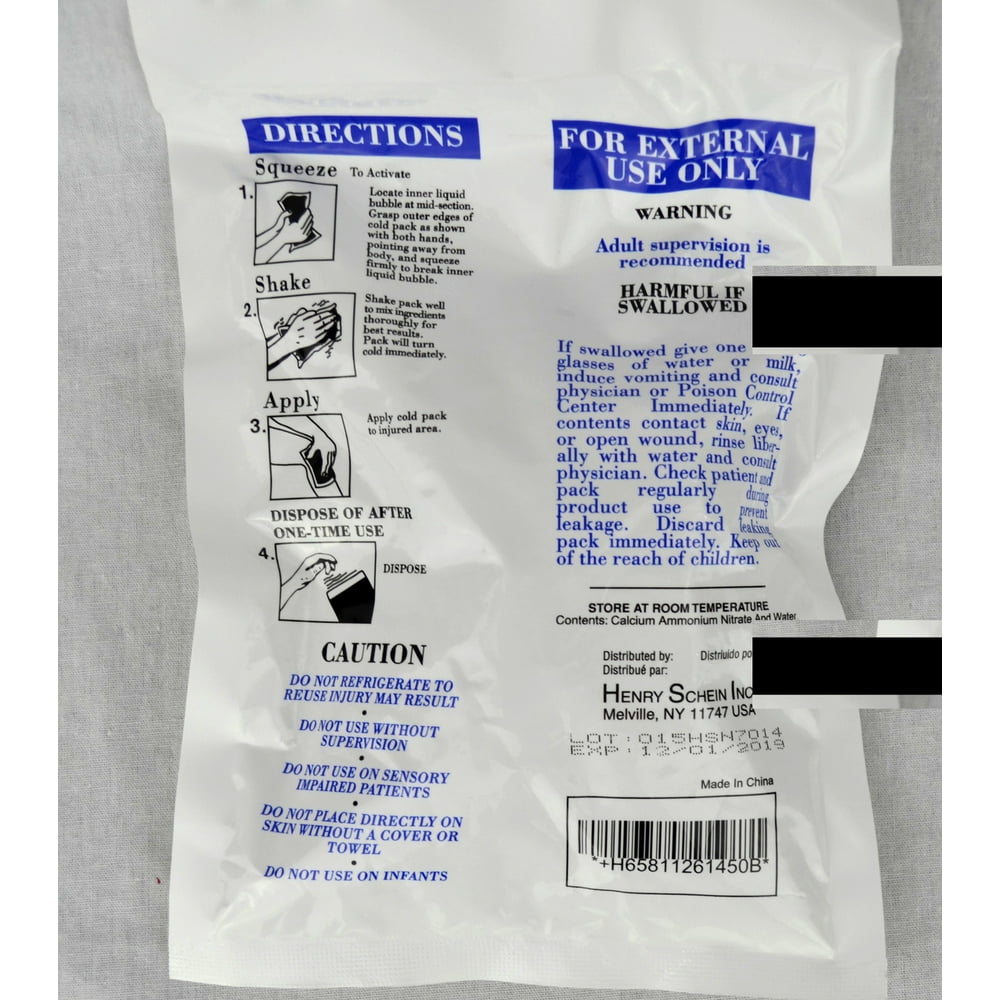 Henry Schein Instant Cold Pack Compress, 6 X 9 Inch, Disposable1 Each