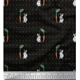 thumbnail image 1 of Soimoi Cotton Duck Fabric Carrot & Rabbit Dots Fabric Prints By Yard 42 Inch Wide, 1 of 3