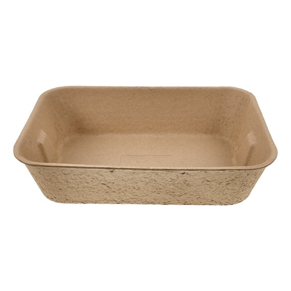 Supvox Light Brown Paper Cat Litter Box with Open Design for Cats Small Animals Portable and Odor Free