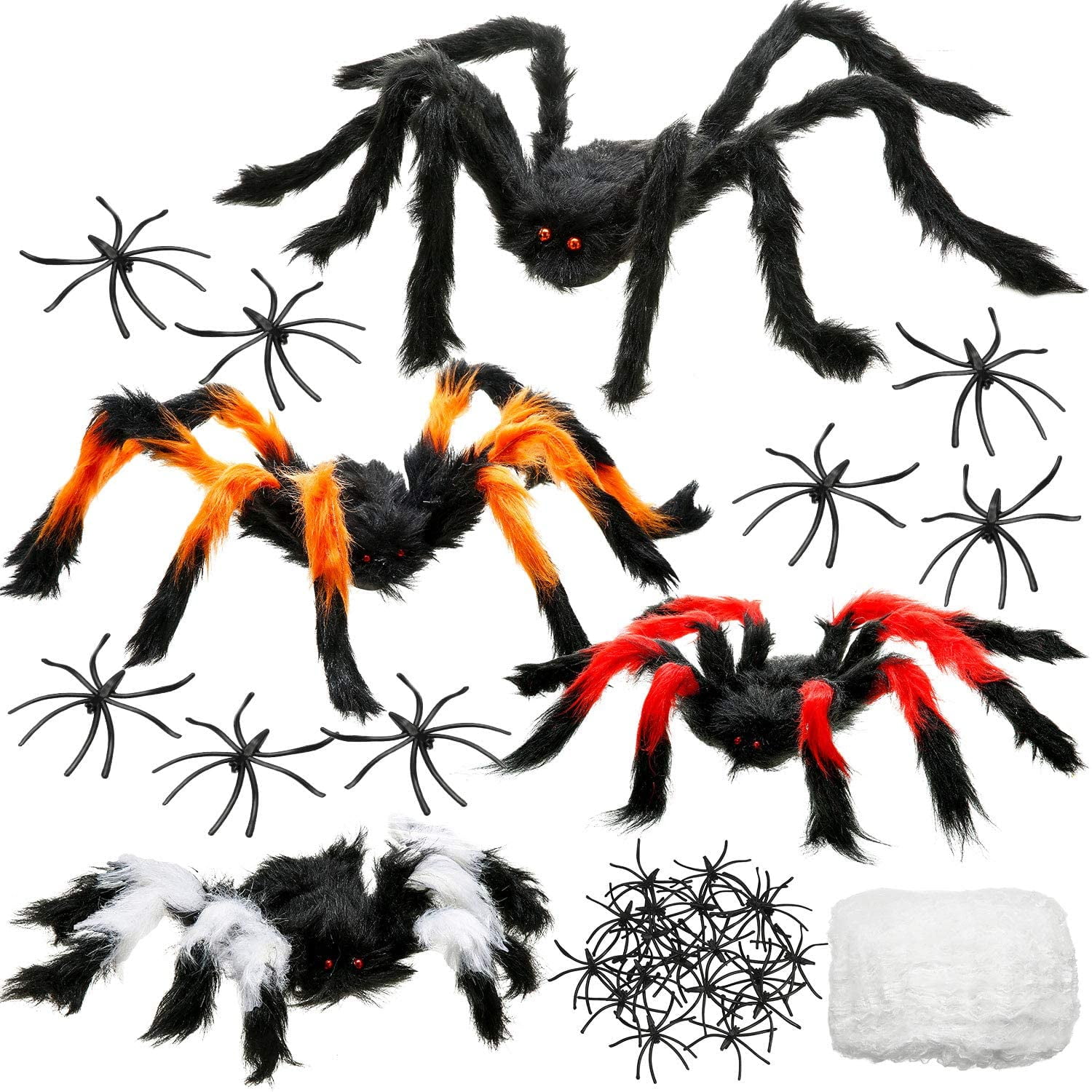 NIP SCARY GIANT LAWN SPIDER or 3 SPOOKY HANGING SPIDERS SPIDERS HALLOWEEN 