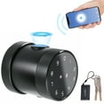 thumbnail image 1 of Knob 5 in 1 Unlock Smart Door Lock Keyless Entry Biometric Door Knob with Keypad BT for Tuya App Remote Control Password Fingerprint Door Lock with IC Card Mechanical Key for Home, 1 of 7