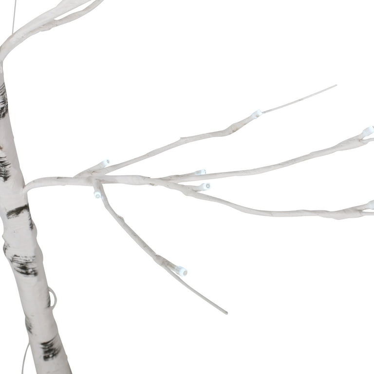 4-Foot Pre-Lit 48 White LED Artificial Twig Birch Tree, White, 1 unit -  Ralphs
