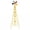 Yellow, variant on 6.2FT Red Metal Garden Windmill Decor with 4 Rotatable Blades, 4-Leg Stand & Storage Shelf, Weather Resistant Iron Yard Ornament for Patio Lawn