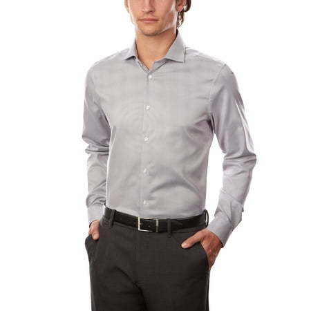 Calvin Klein Men's Non Iron Stretch Slim Fit Unsolid Solid Dress Shirt ...