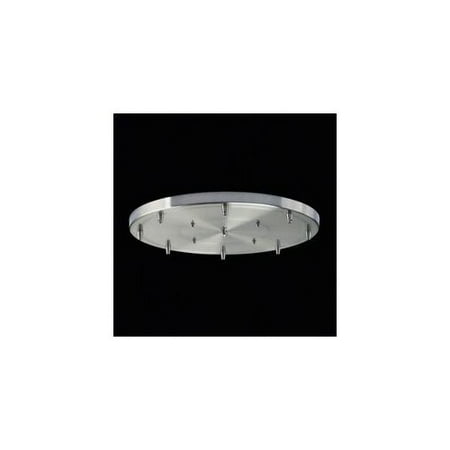 Wistaria Lighting Illuminare Accessories Eight Light Round Pan in Satin Nickel