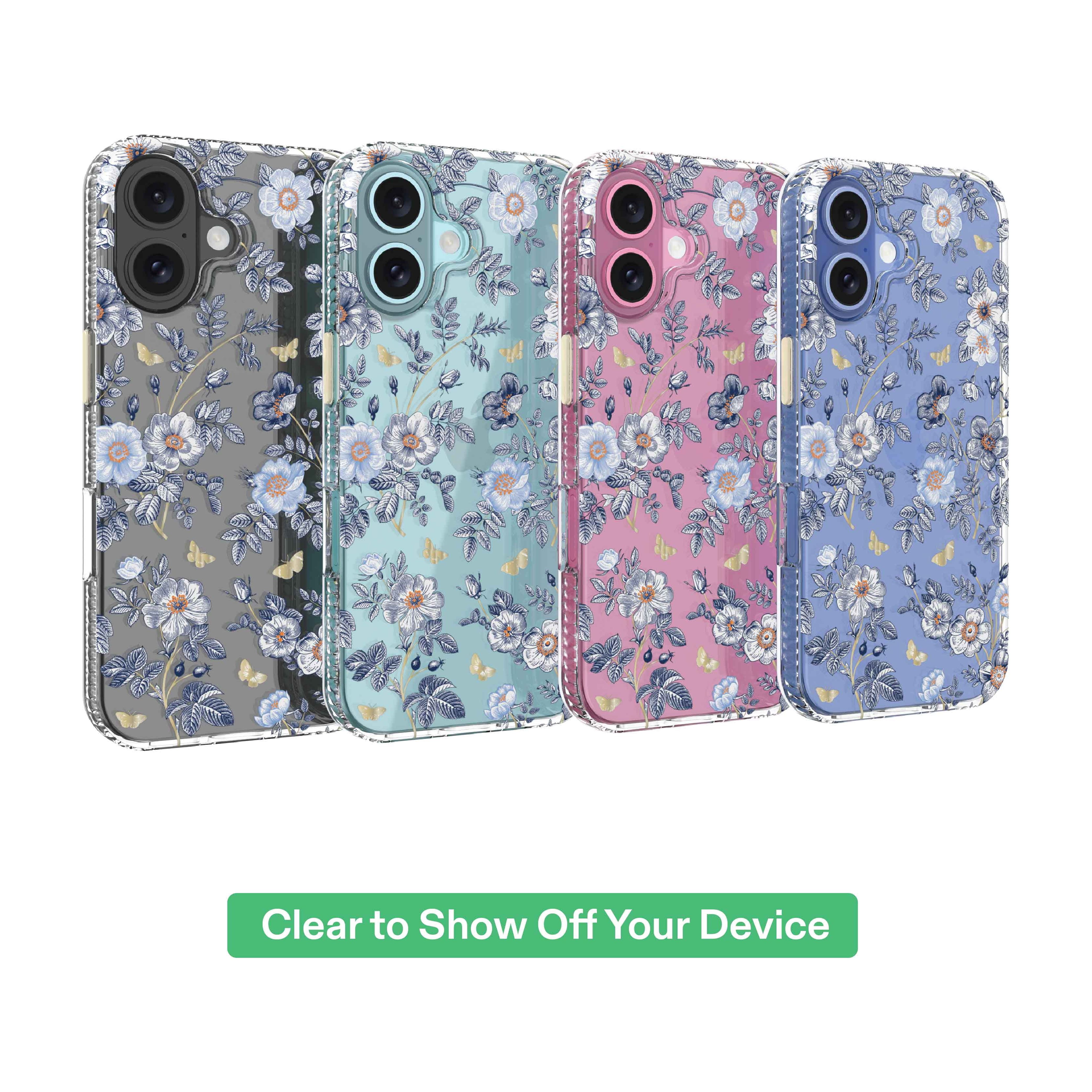 onn Blue Toile Phone Case for iPhone 16 photo 5
