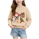 thumbnail image 2 of Sudadera sin capucha para niños, con estampado navideño, cuello redondo, manga larga, forro polar, para niños de talla mediana a grande, blusa de poliéster para niños., 2 of 6