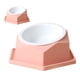 thumbnail image 2 of Cuenco elevado para gatos, cuenco Hexagonal para comida para mascotas, inclinado, elevado, a prueba de derrames, de plástico, para el hogar, color rosa, 2 of 5