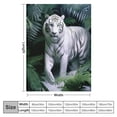 thumbnail image 4 of JEUXUS  Tiger Blanket, White Tiger Blanket, Tiger Print Blanket,Mexican Tiger Blanket, Tiger Gifts, Mexican Blanket Tiger, White Tiger Decor, 4 of 6