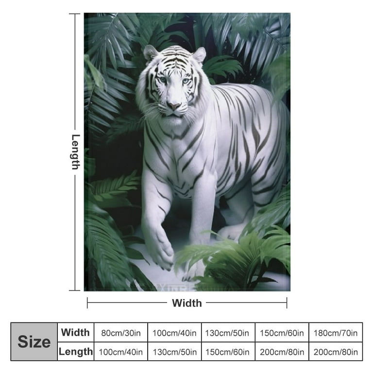 ARISTURING Tiger Blanket White Tiger Blanket Tiger Print Blanket Mexican Tiger Blanket Tiger Gifts Mexican Blanket Tiger White Tiger Decor Walmart