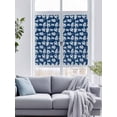 thumbnail image 4 of Static Cling Door Window Covering, Navy Blue White Leaves Window Privacy Film Frosted, Spring Pastoral Rustic Botanical UV Blocking Windows Film for Office, Hotel, Bedroom, 29.5 x 78.7 Inches, 4 of 9