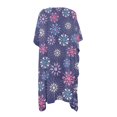 thumbnail image 2 of HELLHERO Floral Pattern Deep Blue Background Bathing Suit Cover Up Long High Quality Fabrics Loose Long Kimono Swimsuit Cover Up, 2 of 6