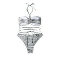 thumbnail image 4 of Traje de baño dividido de moda para mujer Bikini sexy con estampado de rayas en la cintura Fridja  nalpqowj19963, 4 of 5