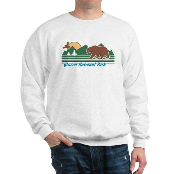 CafePress - Glacier National Park Sweatshirt - Crew Neck Sweatshirt