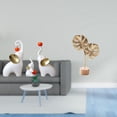 thumbnail image 2 of Figuras de familia de elefantes y esculturas de hojas de metal, estatuas creativas de animales y naturaleza para la decoración del hogar, la oficina,, 2 of 8