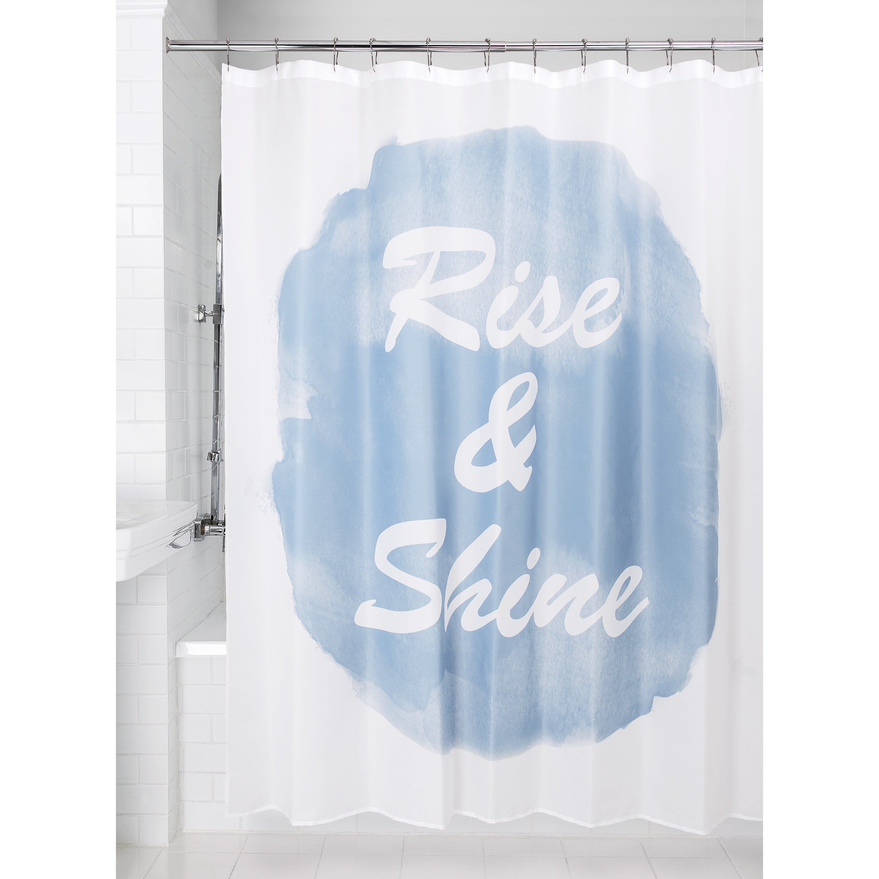Mainstays Microfiber Rise & Shine Shower Curtain