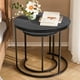 thumbnail image 1 of Conjunto de 2 Mesas de Centro HOMEMAKE FURNITURE Redondas Negro Industrial Clásico, 1 of 6