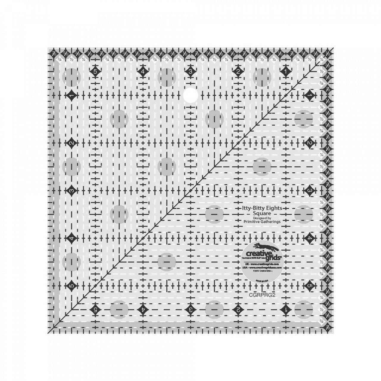 Creative Grids Quilt Ruler Itty-Bitty Eights 6in x 6in Square
