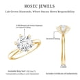 thumbnail image 5 of Rosec Jewels Certified Lab Grown Diamond 2 Carat Engagement Ring, EF-VS Quality - Ready To Gift, 14K Yellow Gold, US 9.50, 5 of 8