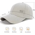 thumbnail image 5 of IDALL Baseball Cap Trucker Hat Ponytail Messy Buns Trucker Plain Baseball Visor Cap Unisex Hat Snapback Hats for Men Hats for Men Khaki One Size, 5 of 5
