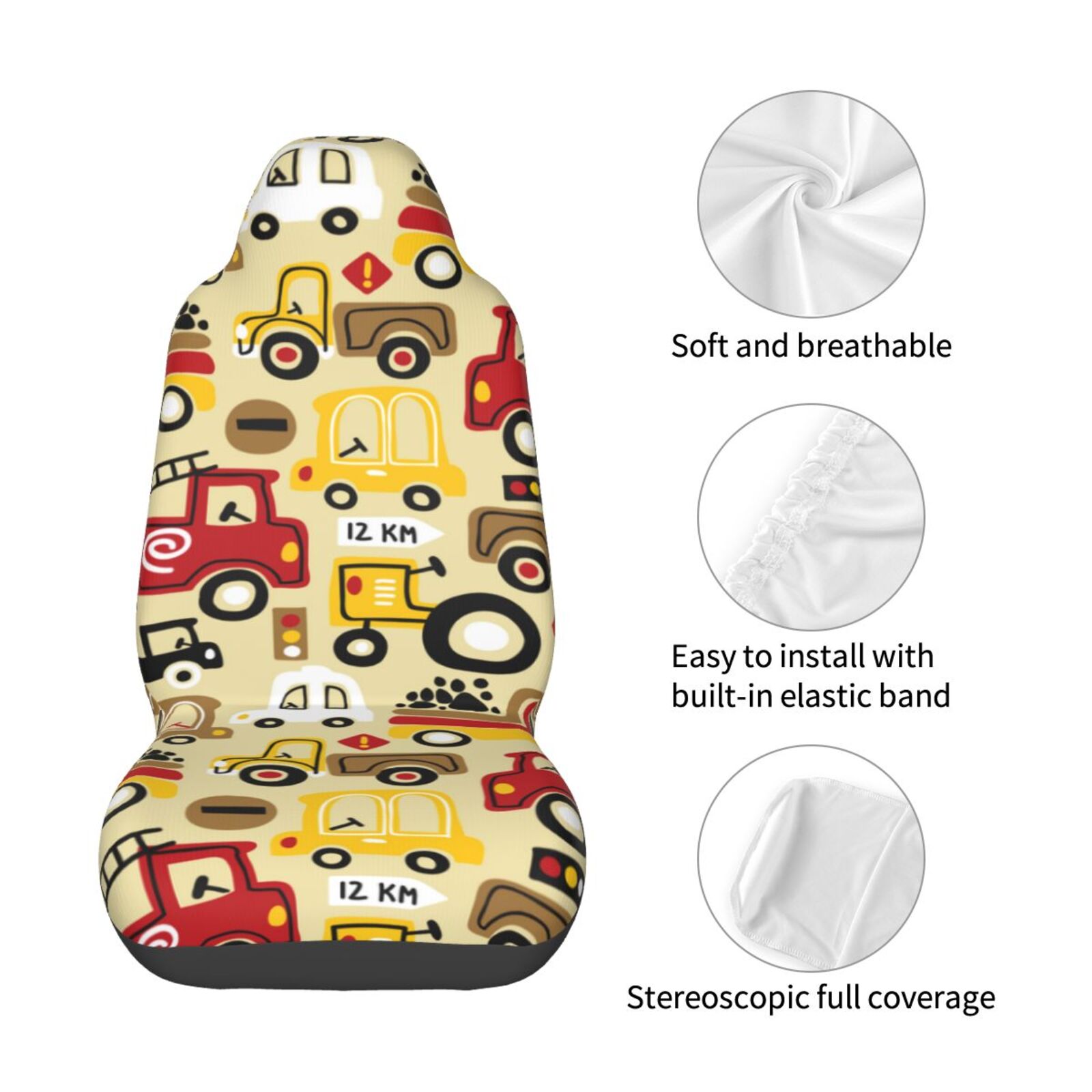Naloa Vehicles Car Seat Covers Universal Front Seat Coves for Car Accessories ,Padded Car Covers for Automotive, SUV, Truck, and Van