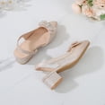 thumbnail image 5 of Owordtank Girls Low Heels Dress Shoes Glitter Rhinestone Princess Sandals Wedding Party Pump, 5 of 6