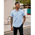 thumbnail image 6 of COOFANDY Men Dress Shirt Summer Evening Regular Fit Polyester Stretchy Button Down Shirts with Chest Pocket, 6 of 11