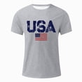 thumbnail image 3 of UAYOTSE 4th of July Mens T Shirts Independence Day American Flag Print Patriotic Tops Summer Short Sleeve Gym Workout Tees,Sizes 3XL, 3 of 5