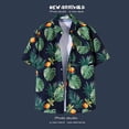 thumbnail image 4 of Moxiu Mens Beach Shirts Short Sleeve Hawaiian Button Down Shirts Floral Tropical Summer Vacation Shirt for Resort Cruise, 4 of 6