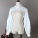 thumbnail image 4 of Camisa de cuello falso para mujer, cuello Peter Pan de algodón, blusa falsa de media camisa, muñeca Blanco, 4 of 8