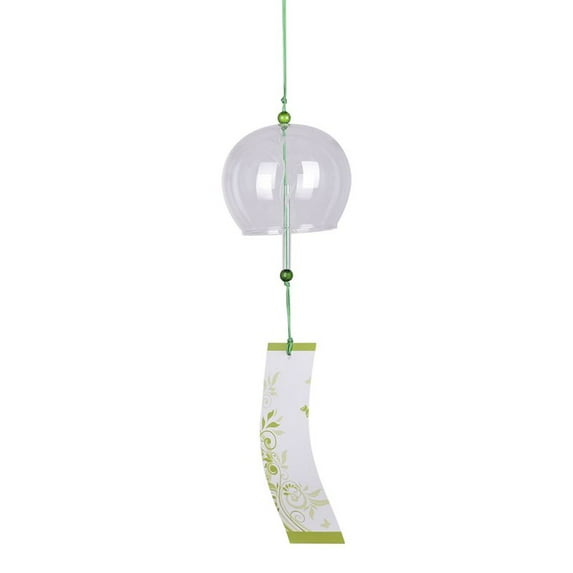 Japanese Wind Chimes Romantic Cherry Wind Bells Handmade Glass Japanese Style Pendant for Birthday Gift Outdoor or Indoor Home Decors