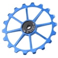 thumbnail image 2 of Rueda de polea de cambio trasero de aleación de aluminio con rodamientos de cerámica azul para MTB, 18T, 2 of 8