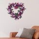 thumbnail image 2 of Guirnalda de corazón para colgar en pared, guirnalda de bienvenida de 14 "para sa de estar, jardín, hogar, boda, decoración al Púrpura Sunnimix Corona de la puerta de entrada, 2 of 6