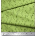 thumbnail image 3 of Soimoi Green Cotton Jersey Fabric Pear Leaves Printed Fabric 1 Yard 64 Inch Wide, 3 of 3