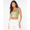 thumbnail image 2 of Roxy Women's Born In Paradise Cropped Ribbed Tank Top Tee T-Shirt (X-Small, Oil Green), 2 of 6