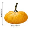 thumbnail image 4 of Calabaza De Terciopelo Artificial Calabaza de cosecha artificial hecha a mano para otoño Halloween Acción de Gracias (amarillo), 4 of 8