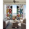thumbnail image 6 of Colorful Words Graduation Blackout Curtains for Bedroom Living Room Darkening Curtains 54 Inch Long 2025 Funny Cartoon Words Short Curtain for Small Window Treatment Grommet Drapes 52"x54"x2, 6 of 9