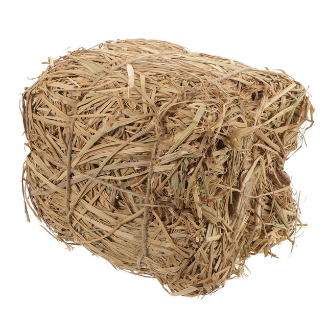 LOLIPPYY Natural Straw Material Small Haystack Ornament Outdoor Garden Scene Decor