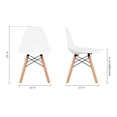 thumbnail image 5 of Aron Living 21.75" Plastic and Wood Kids Playroom Chairs in White (Set of 4), 5 of 5