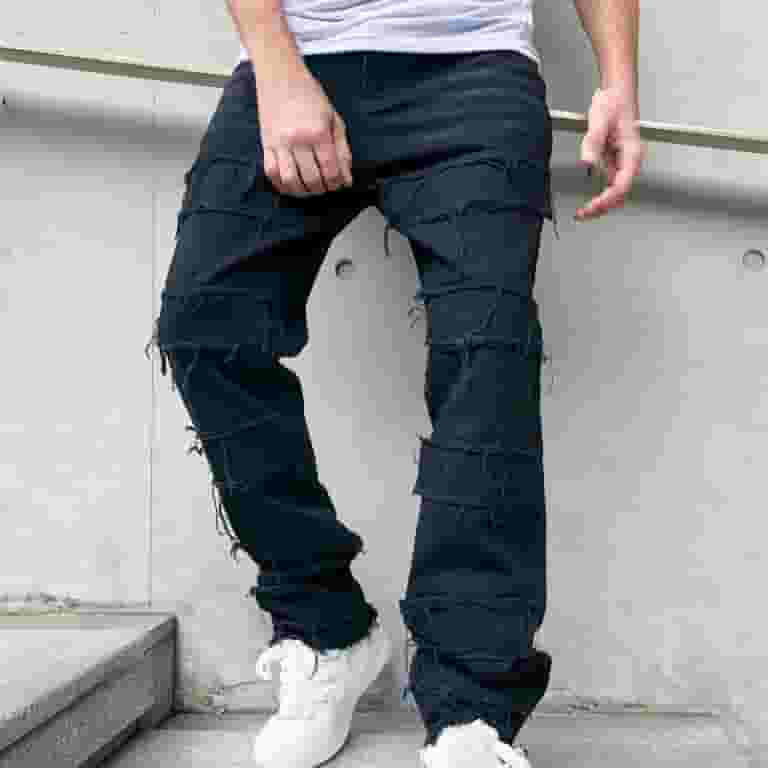 大特価セール Herrnalise Men's Cotton Denim Casual Pants Cargo Joggers Clothing