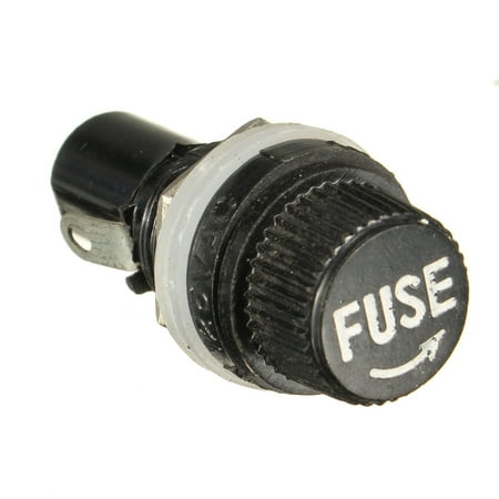 250v Fuse Holder MATCC Fuse Holder 10A 250V Panel Mount Chassis Socket Base For 5x20mm Glass Fuses 1pc ()
