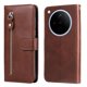 thumbnail image 1 of Estuche de Cuero PU con Cierre para OPPO Find X8 Pro , Funda Protectora con Billetera y Correa, 1 of 6